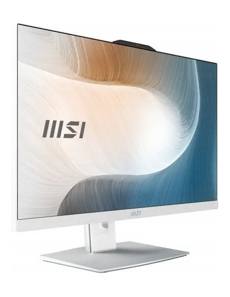 Msi Aio Modern Am242P 12M-1249Xeu I3-1215U 23.8" Ips Led Fhd Non-Touch Anti-Glare 8Gb Ssd512Gb M.2 Ax211 Wifi 6E Noos White