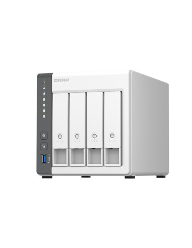 Qnap Ts-433-4G, Tower, 4 X 2.5"/3.5" Sata , Arm 2.0Ghz Quad Core, 4Gb, 1 X 2.5Gbe + 1 X Gbe, External Adapter (Psu)