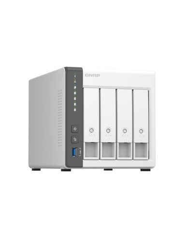 Qnap Ts-433-4G, Tower, 4 X 2.5"/3.5" Sata , Arm 2.0Ghz Quad Core, 4Gb, 1 X 2.5Gbe + 1 X Gbe, External Adapter (Psu)