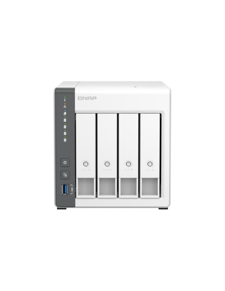 Qnap Ts-433-4G, Tower, 4 X 2.5"/3.5" Sata , Arm 2.0Ghz Quad Core, 4Gb, 1 X 2.5Gbe + 1 X Gbe, External Adapter (Psu)