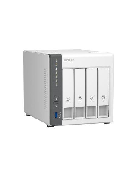 Qnap Ts-433-4G, Tower, 4 X 2.5"/3.5" Sata , Arm 2.0Ghz Quad Core, 4Gb, 1 X 2.5Gbe + 1 X Gbe, External Adapter (Psu)