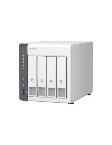 Qnap Ts-433-4G, Tower, 4 X 2.5"/3.5" Sata , Arm 2.0Ghz Quad Core, 4Gb, 1 X 2.5Gbe + 1 X Gbe, External Adapter (Psu)