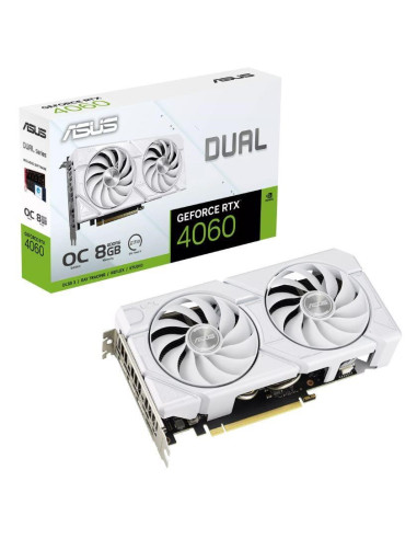 Asus Dual -Rtx4060-O8G-Evo-White Nvidia Geforce Rtx 4060 8 Gb Gddr6