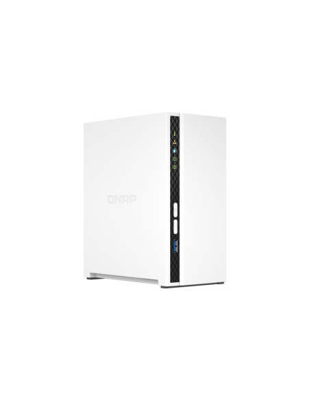 Qnap Ts-233, Tower, 2 X 2.5"/3.5" Sata, Arm 2.0Ghz Quad Core, 2Gb, 1 X 1Gbe, External Adapter (Psu)