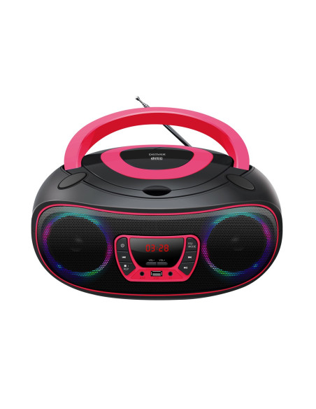 Denver Tcl-212Bt Pink Odtwarzacz Cd Przenośny Odtwarzacz Cd Czarny, Różowy