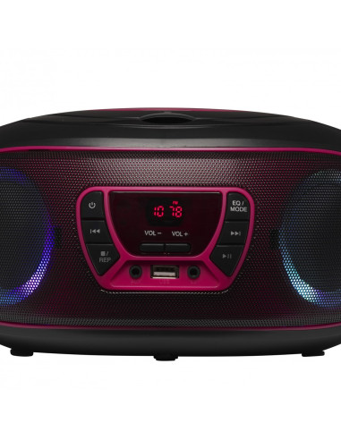 Denver Tcl-212Bt Pink Odtwarzacz Cd Przenośny Odtwarzacz Cd Czarny, Różowy