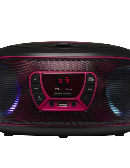 Denver Tcl-212Bt Pink Odtwarzacz Cd Przenośny Odtwarzacz Cd Czarny, Różowy