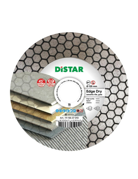 Distar Tarcza Diamentowa Edge Dry 125 X 1,6 X 25 X 22,23Mm