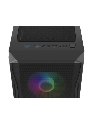 Fury Obudowa Komputerowa Fury Shobo Sh4F Rgb Midi Z Oknem Czarna