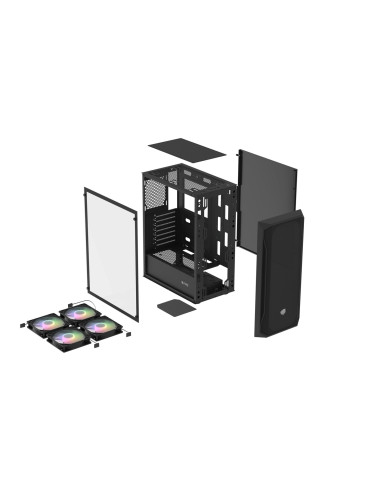Fury Obudowa Komputerowa Fury Shobo Sh4F Rgb Midi Z Oknem Czarna