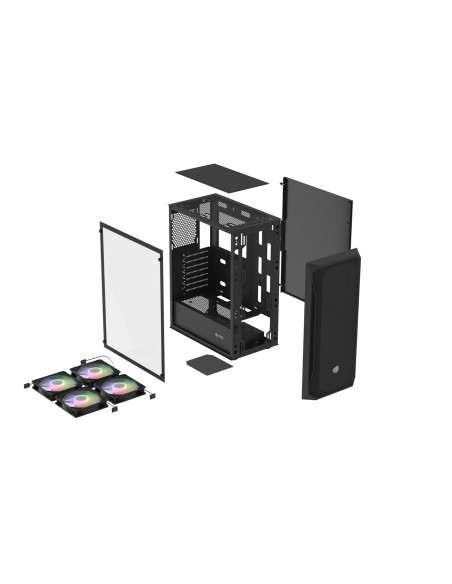 Fury Obudowa Komputerowa Fury Shobo Sh4F Rgb Midi Z Oknem Czarna
