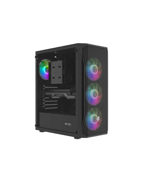 Fury Obudowa Komputerowa Fury Shobo Sh4F Rgb Midi Z Oknem Czarna
