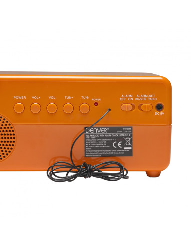 Radiobudzik Retro Denver Cr-425 Pomarańczowy