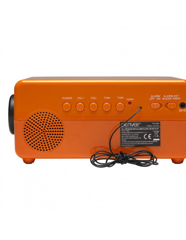 Radiobudzik Retro Denver Cr-425 Pomarańczowy
