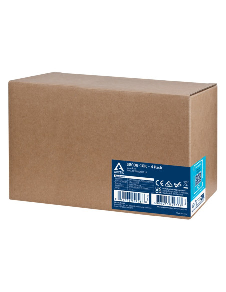 Arctic S8038-10K Procesor Wentylator 8 Cm Czarny 4 Szt.