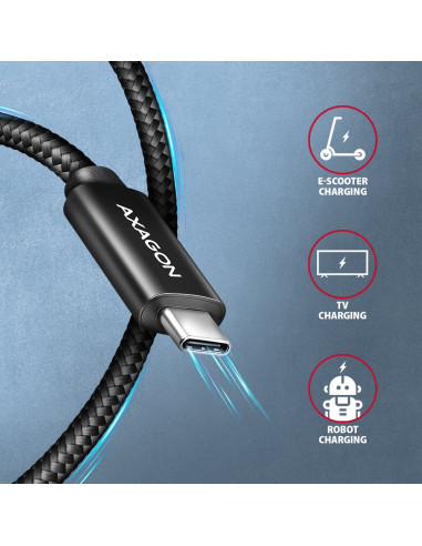 Axagon Bucm4X-Cm10Ab Kabel Usb Usb 3.2 Gen 2X2 1 M Usb C Czarny