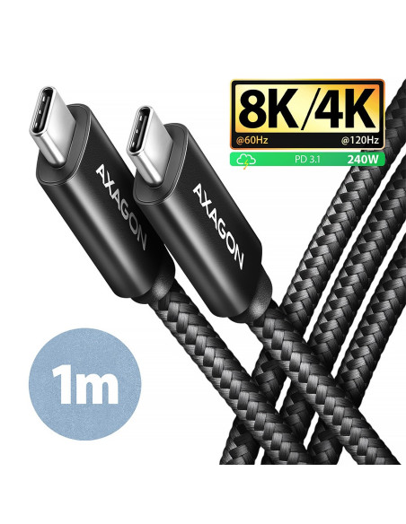 Axagon Bucm4X-Cm10Ab Kabel Usb Usb 3.2 Gen 2X2 1 M Usb C Czarny