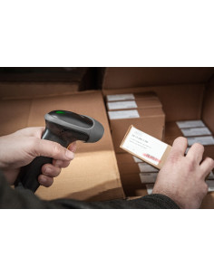 Digitus Czytnik Kodów Kreskowych Przewodowy Usb-Rj45 2M, 1D I 2D, Zgodny Z Kodami Qr, Stojak W Zestawie Da-81002 2