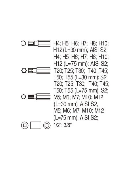 Yato Yt-5538 Końcówka Wkrętakowa 40 Sztuk