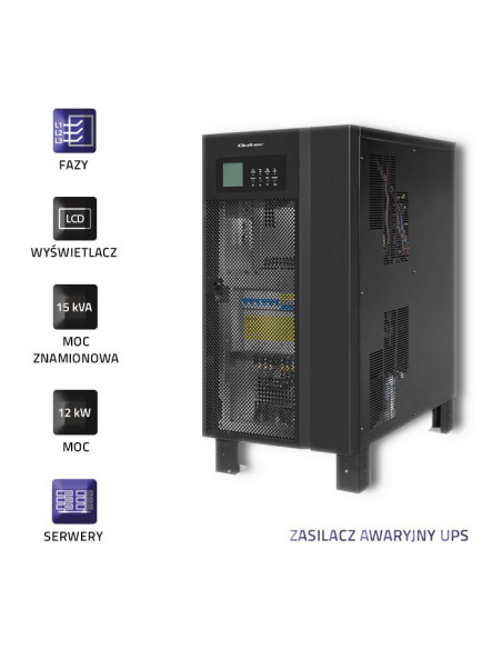 Qoltec Zasilacz Awaryjny Ups 3-Fazowy | 15Kva | 12Kw | Lcd