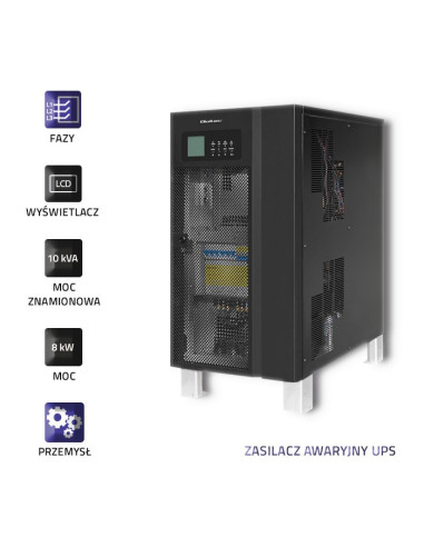 Qoltec Zasilacz Awaryjny Ups 3-Fazowy | 10Kva | 8Kw | Lcd