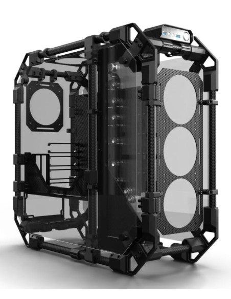 Alphacool Apex Pro Skeleton Full Tower Czarny, Węgiel