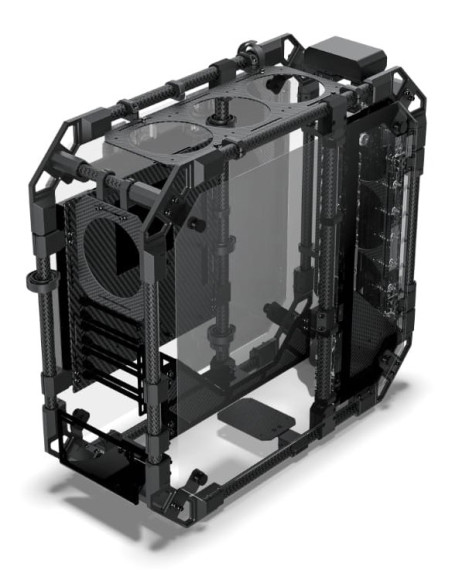 Alphacool Apex Pro Skeleton Full Tower Czarny, Węgiel