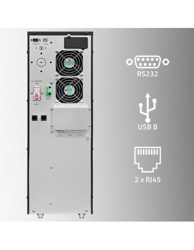 Qoltec Zasilacz Awaryjny Ups 6Kva | 6000W | Power Factor 1.0 | Lcd | Epo | Usb | On-Line