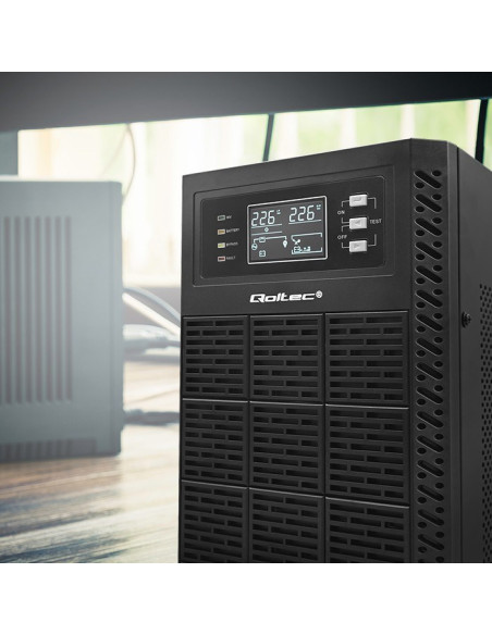 Qoltec Zasilacz Awaryjny Ups 6Kva | 6000W | Power Factor 1.0 | Lcd | Epo | Usb | On-Line