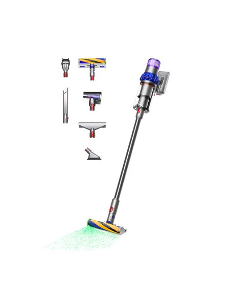 Dyson V15 Detect Fluffy 2-In-1 Stick Vacuum Bateria Suchy Bez Worka Niebieski, Nikiel