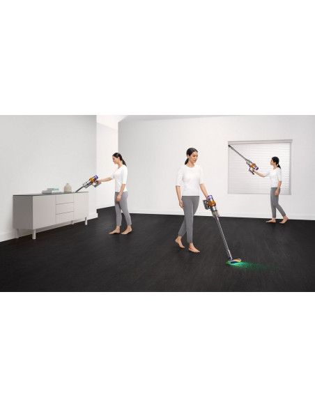 Dyson V15 Detect Fluffy 2-In-1 Stick Vacuum Bateria Suchy Bez Worka Niebieski, Nikiel