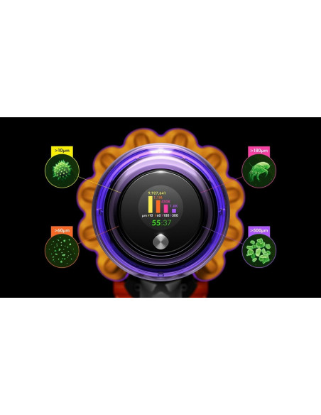 Dyson V15 Detect Fluffy 2-In-1 Stick Vacuum Bateria Suchy Bez Worka Niebieski, Nikiel