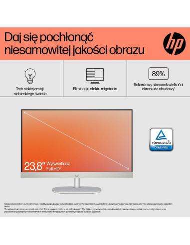 Hp Aio 24-Cr0312Nw Ryzen 5 7520 23.8" Fhd Ips 250Nits Ag 16Gb Ddr5 Ssd512 Radeon 610M Cam720P Kb+Mouse Win11 Shell White 2Y