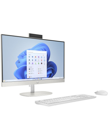 Hp Aio 24-Cr0312Nw Ryzen 5 7520 23.8" Fhd Ips 250Nits Ag 16Gb Ddr5 Ssd512 Radeon 610M Cam720P Kb+Mouse Win11 Shell White 2Y