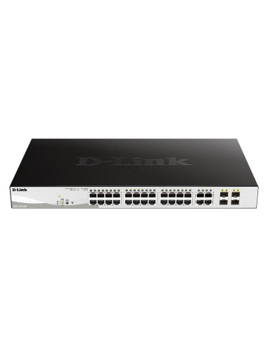 D-Link Dgs-1210-24P Zarządzany L2 Gigabit Ethernet (10/100/1000) Obsługa Poe Czarny