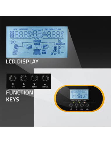 Qoltec Hybrydowy Inwerter Solarny Off-Grid 6.2Kva| 6.2Kw | 120A | Mppt | Lcd | Bms | Sinus