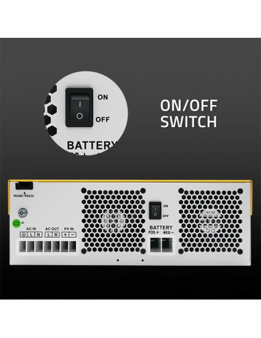 Qoltec Hybrydowy Inwerter Solarny Off-Grid 6.2Kva| 6.2Kw | 120A | Mppt | Lcd | Bms | Sinus