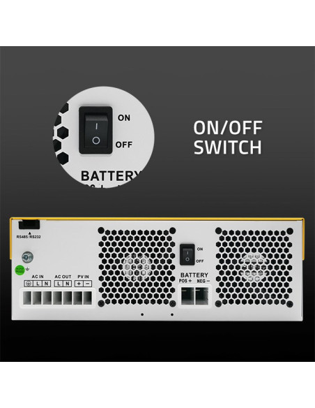 Qoltec Hybrydowy Inwerter Solarny Off-Grid 6.2Kva| 6.2Kw | 120A | Mppt | Lcd | Bms | Sinus