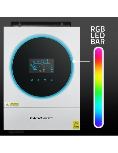 Qoltec Inwerter Solarny Off-Grid 4Kva | 4Kw | 120A | Mppt | Lcd | Wi-Fi | Bms | Sinus