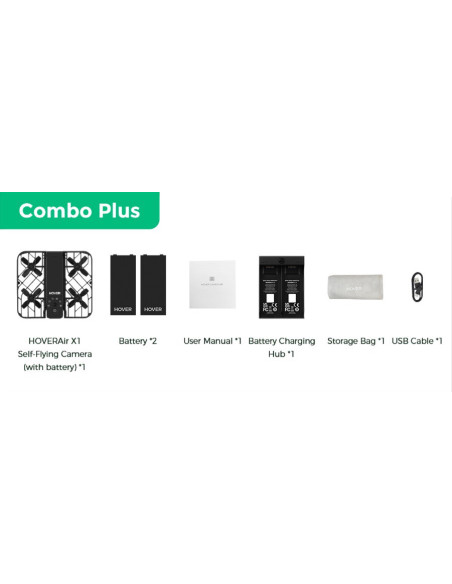 Dron Hoverair X1 - Combo Plus Retail - White