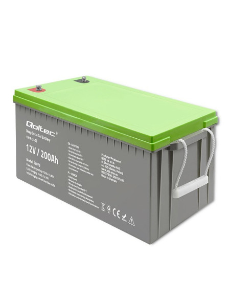 Qoltec Akumulator Żelowy Deep Cycle | 12V | 200Ah