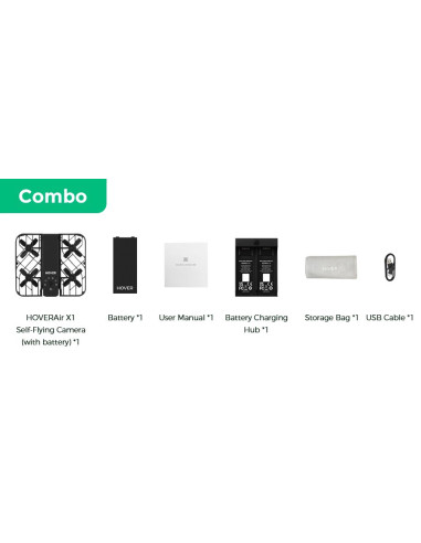 Dron Hoverair X1 - Combo Retail - Black