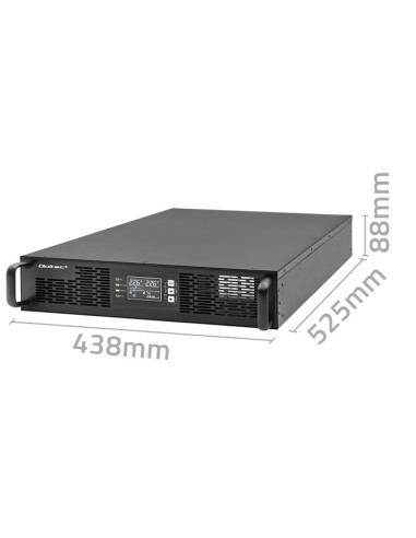 Qoltec Zasilacz Awaryjny Ups Do Rack | 2.4Kva | 2400W | Power Factor 1.0 | Lcd | Epo | Usb | On-Line