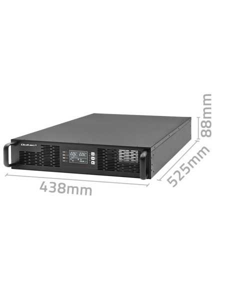 Qoltec Zasilacz Awaryjny Ups Do Rack | 2.4Kva | 2400W | Power Factor 1.0 | Lcd | Epo | Usb | On-Line