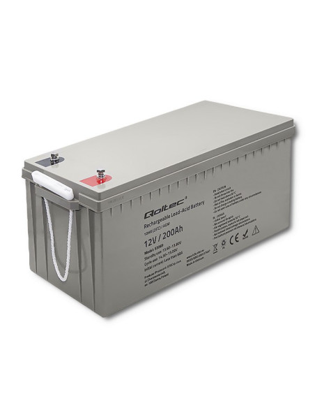 Qoltec Akumulator Agm 12V | 200Ah | Max.3000A