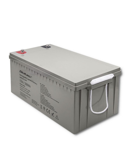 Qoltec Akumulator Agm 12V | 200Ah | Max.3000A