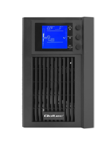 Qoltec Zasilacz Awaryjny Ups On-Line | Pure Sine Wave | 2Kva | 1.6Kw | Lcd | Usb