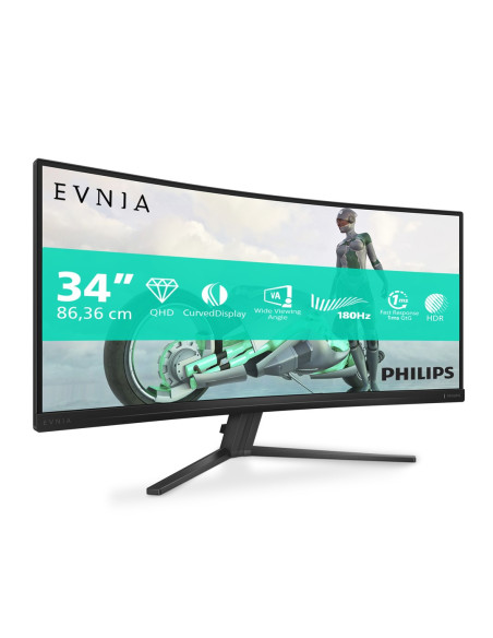 Philips Evnia 34M2C3500L/00 Monitor Komputerowy 86,4 Cm (34") 3440 X 1440 Px Wide Quad Hd Lcd Czarny