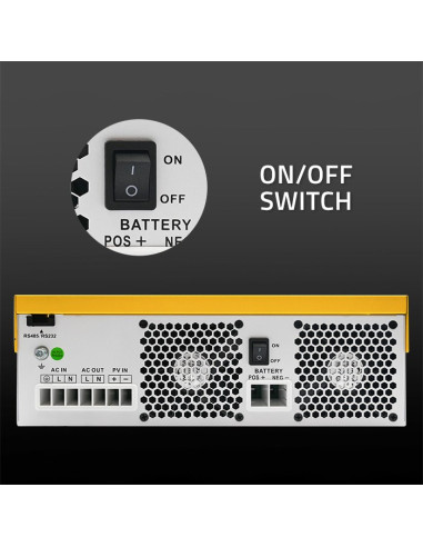 Qoltec Hybrydowy Inwerter Solarny Off-Grid 3.5Kva| 3.5Kw | 100A | Mppt | Lcd | Bms | Sinus