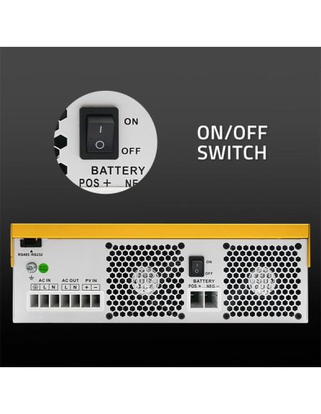 Qoltec Hybrydowy Inwerter Solarny Off-Grid 3.5Kva| 3.5Kw | 100A | Mppt | Lcd | Bms | Sinus
